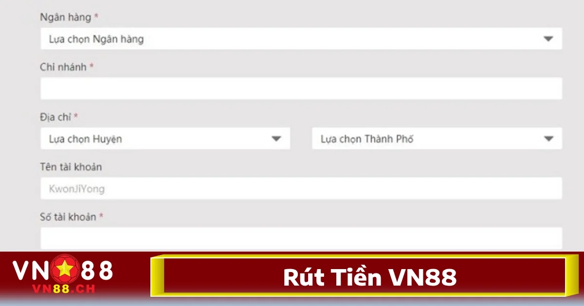 Các phương thức rút tiền phổ biến tại VN88