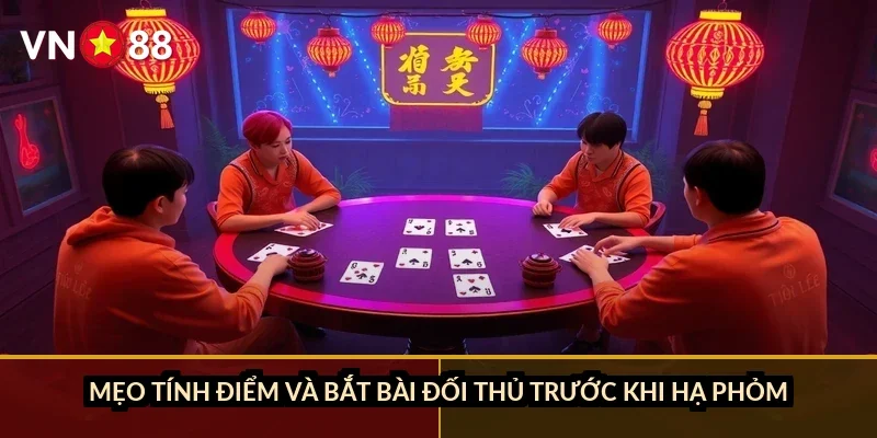 Phỏm tá lả bí kíp ăn chốt VN88: Cách xếp bài và mẹo thắng nhanh 2026 4 Mẹo tính điểm và bắt bài đối thủ trước khi hạ phỏm